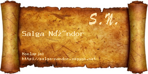 Salga Nándor névjegykártya