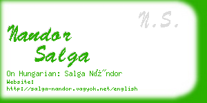 nandor salga business card